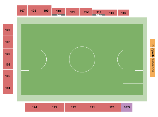 Suncoast Credit Union Field Seating Chart: Soccer