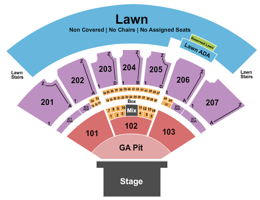 RV Inn Style Resorts Amphitheater Seating Chart: Endstage GA Pit