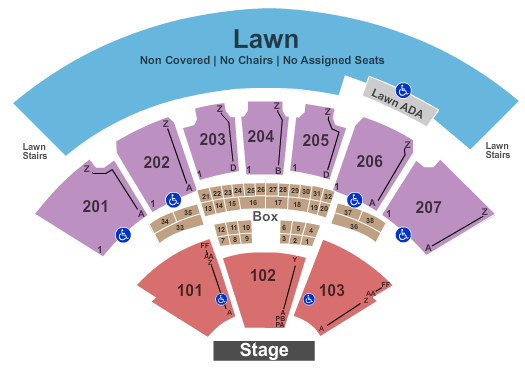 Usana Amphitheater Seating Chart Rows