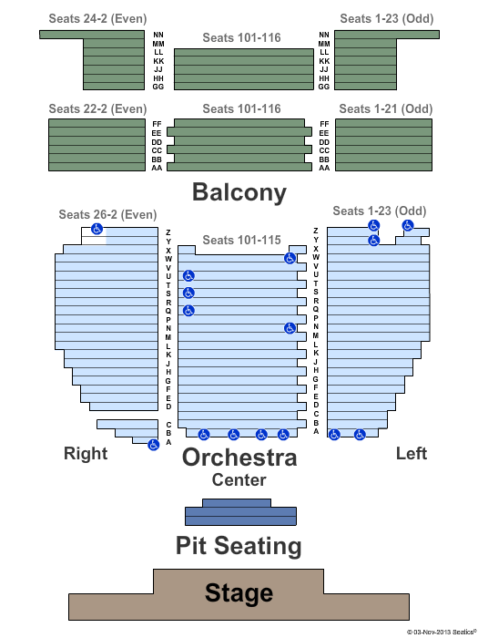 Sunrise Theatre Seating Chart