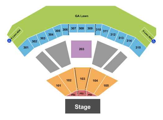 Ford Amphitheater - Colorado Springs Seating Chart: Endstage