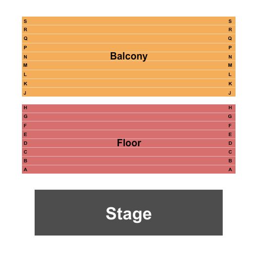 Surbrugg/Prentice Auditorium Seating Chart: Endstage