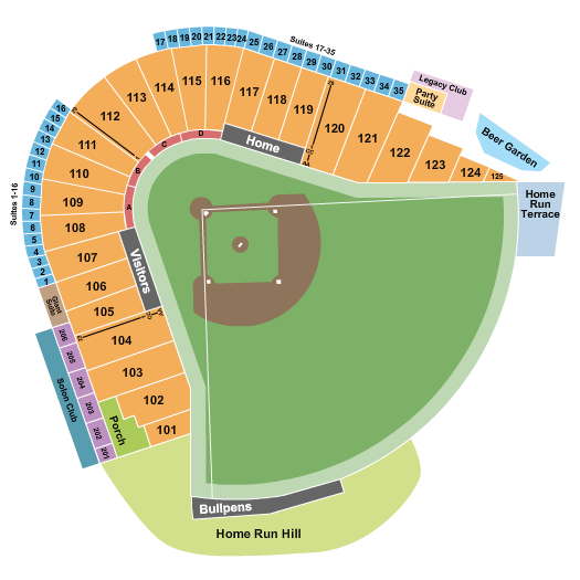 Sutter Health Park Seating Chart: Baseball