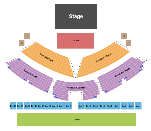 Sweetland Amphitheatre at Boyd Park Seating Chart: Endstage GA Pit
