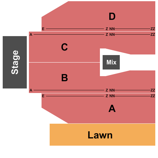 Sweetwater Pavilion Seating Chart: Endstage w/Lawn