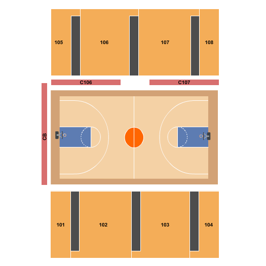 Swinney Recreation Center Seating Chart: Basketball