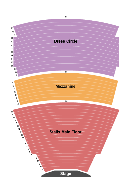 Sydney State Theatre Seating Chart: Endstage