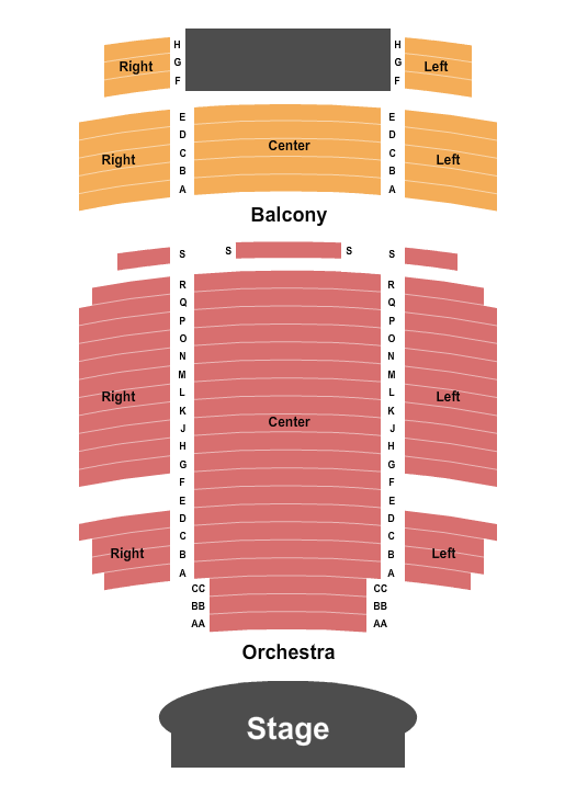 Sylvia And Danny Kaye Playhouse Seating Chart: Endstage