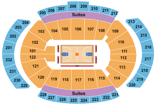 T-Mobile Center Seating Chart: Basketball - Globetrotters