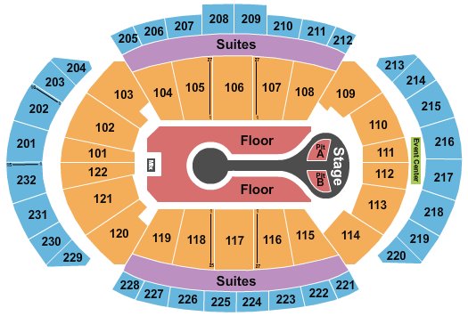 T-Mobile Center Seating Chart: Endstage Pit A-B