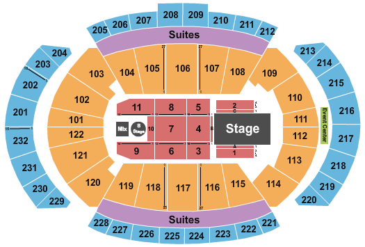 T-Mobile Center Seating Chart: Dancing with the Stars