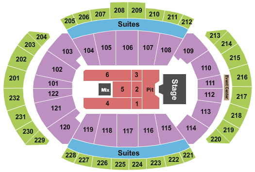 T-Mobile Center Seating Chart: Dierks Bentley