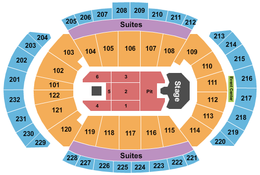 T-Mobile Center Seating Chart: Ghost