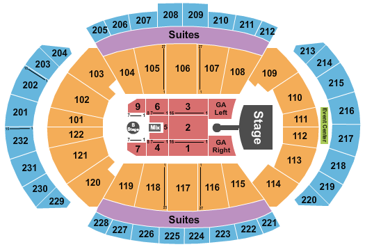 T-Mobile Center Seating Chart: Greta Van Fleet