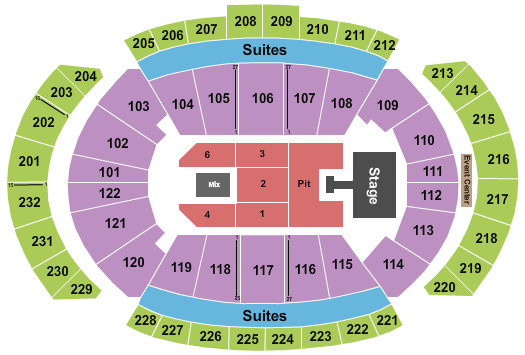 T-Mobile Center Seating Chart: Hardy