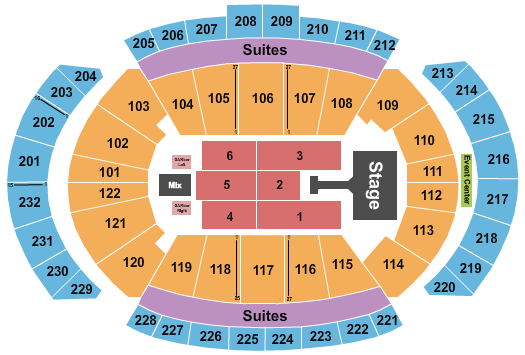 T-Mobile Center Seating Chart: Jonas Brothers 1