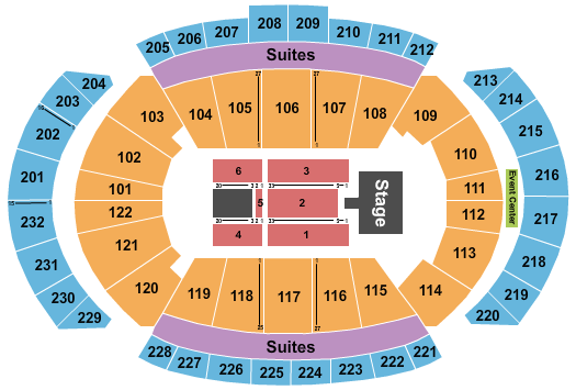 T-Mobile Center Seating Chart: Kid Rock