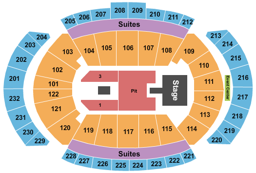 T-Mobile Center Seating Chart: Papa Roach