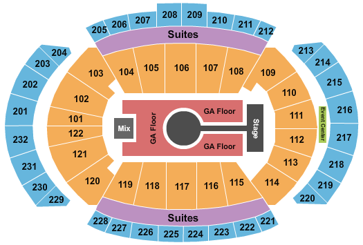 T-Mobile Center Seating Chart: Rod Wave