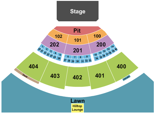 Everwise Amphitheater at White River State Park Seating Chart: Endstage GA Pit
