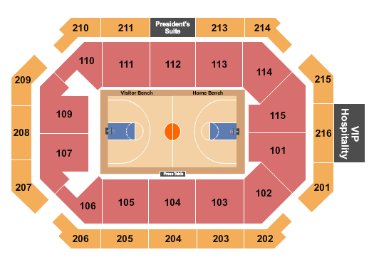 Mcalister Field House Seating Chart