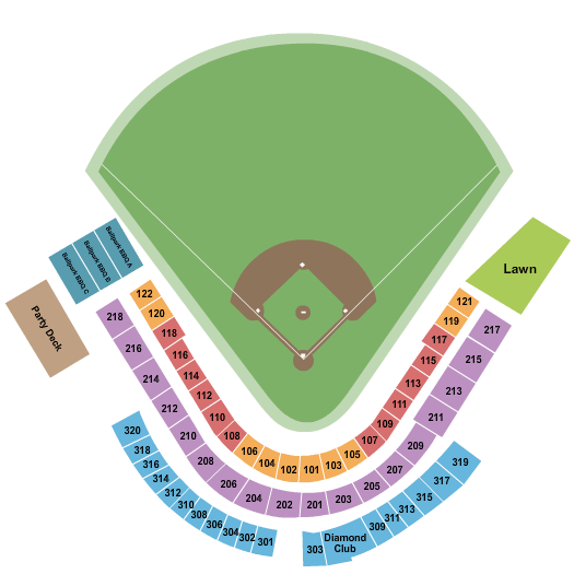 TD Bank Ballpark Seating Chart: Baseball