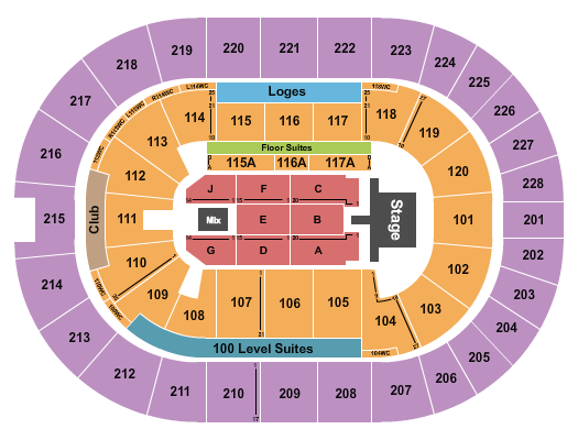 TD Coliseum Seating Chart: Bryan Adams