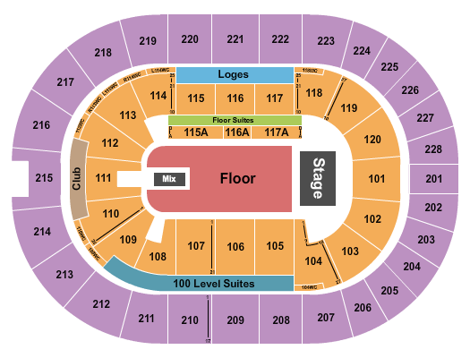 TD Coliseum Seating Chart: Endstage - GA Floor