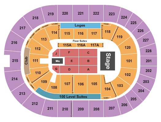 TD Coliseum Seating Chart: Endstage 3