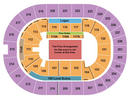 TD Coliseum Seating Chart: Generic Floor