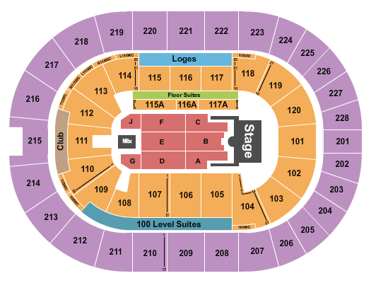TD Coliseum Seating Chart: Hilary Duff
