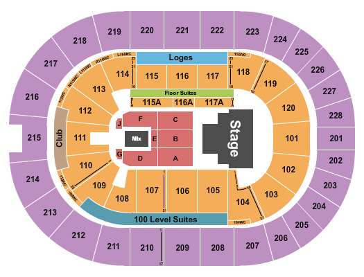 TD Coliseum Seating Chart: I-dle