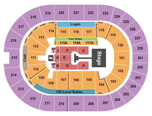 TD Coliseum Seating Chart: Jonas Brothers