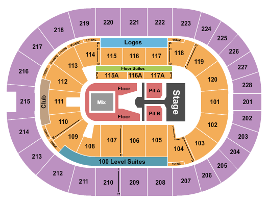 TD Coliseum Seating Chart: Juno Awards