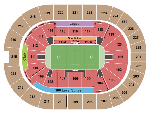 TD Coliseum Seating Chart: Lacrosse
