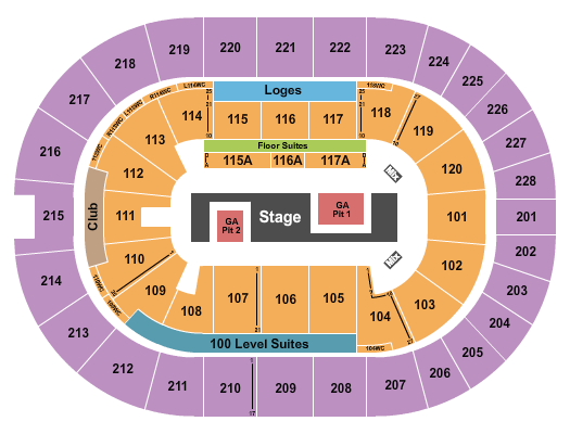 TD Coliseum Seating Chart: TWICE