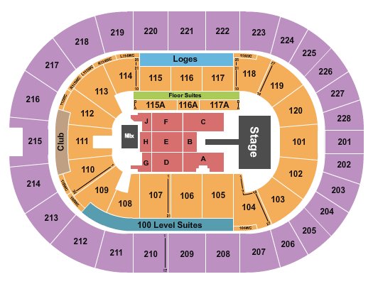 TD Coliseum Seating Chart: Yoasobi