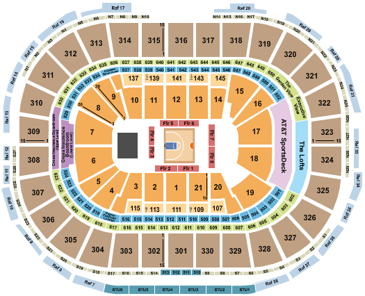 TD Garden Seating Chart: Basketball - Big3