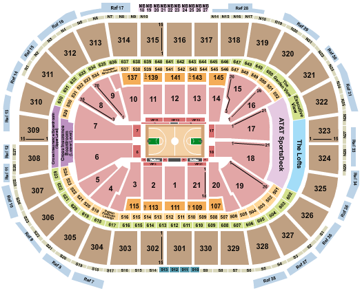 TD Garden Seating Chart: Basketball