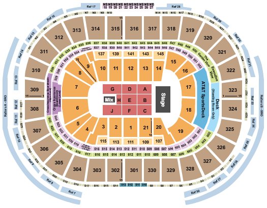 TD Garden Seating Chart: Eagles