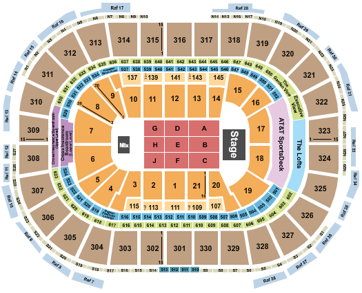 TD Garden Seating Chart: Endstage-2
