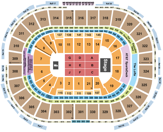 TD Garden Seating Chart: Endstage 2a