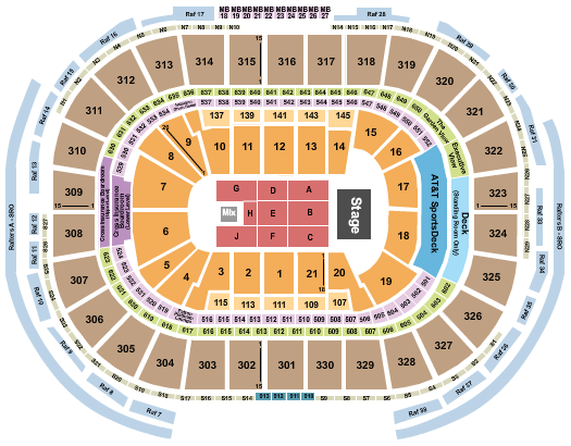 TD Garden Seating Chart: Endstage 1
