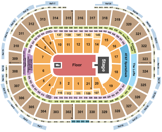 TD Garden Seating Chart: Endstage GA Floor 2