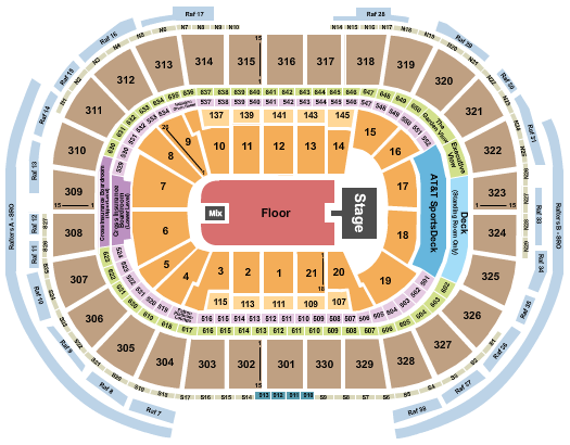 TD Garden Seating Chart: Endstage GA Floor 2