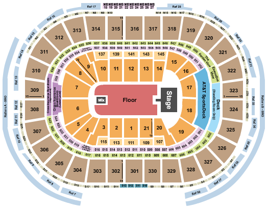 TD Garden Seating Chart: Endstage GA Floor 2