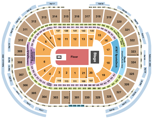 TD Garden Seating Chart: Endstage GA Floor