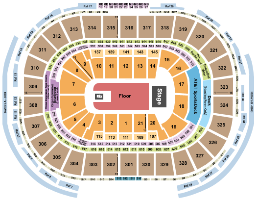 TD Garden Seating Chart: Endstage GA Floor