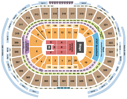 TD Garden Seating Chart: Endstage GA Front