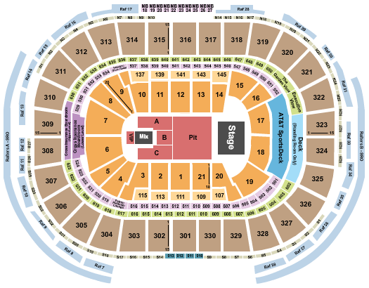 TD Garden Seating Chart: Endstage GA Pit 2